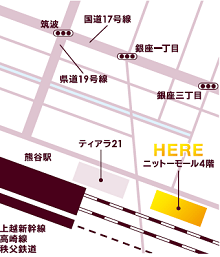埼玉県ニットーモール熊谷店マップ