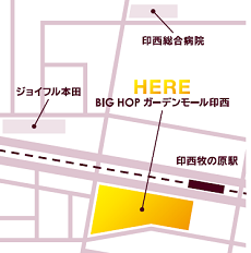 千葉県BIGHOPガーデンモール印西店マップ
